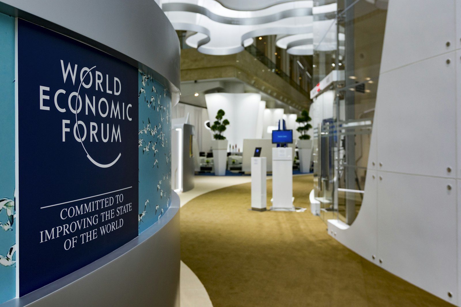 Editorial visual for the AI economy — technology and global business context